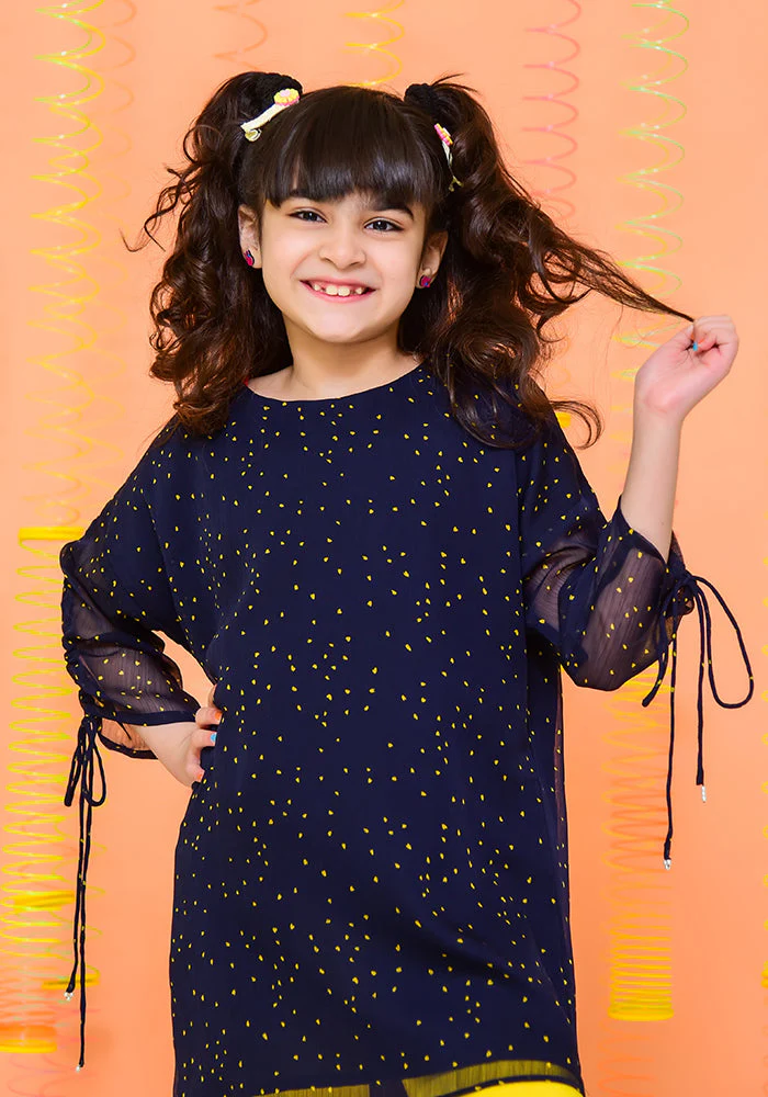 Ochre Clothing Chiffon Printed Top