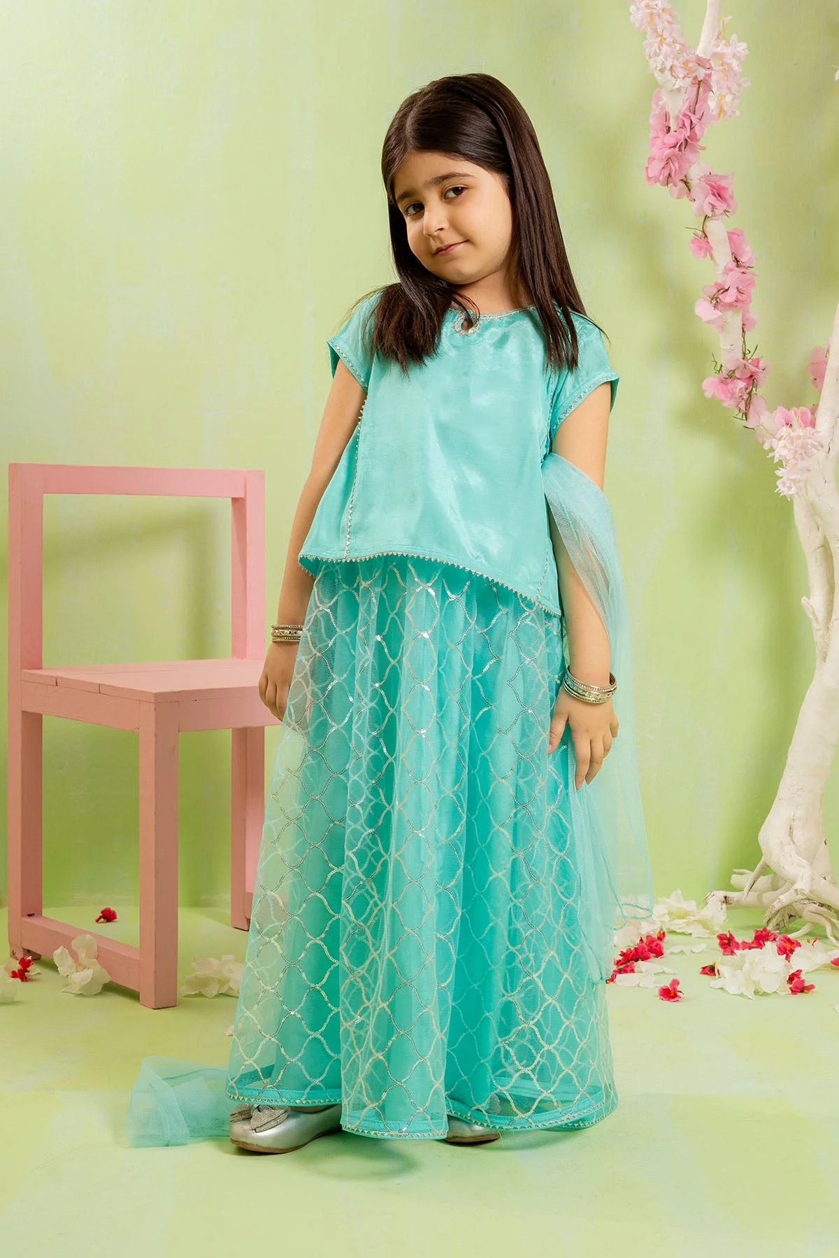 Ochre Clothing Cotton Silk Embroidered 3 Pc Suit