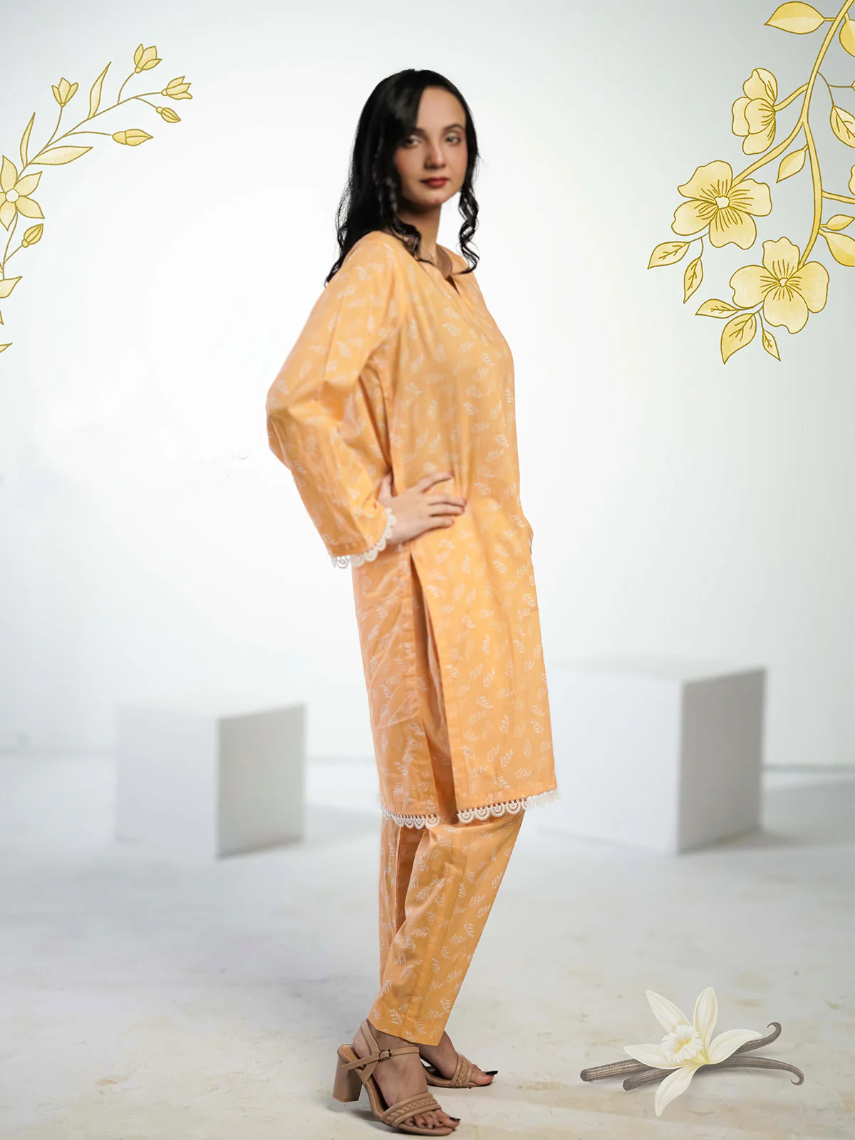 Ahlam Citrus burst Co-ord set Suit - Image 3