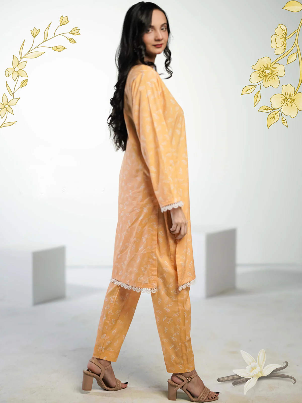 Ahlam Citrus burst Co-ord set Suit - Image 4