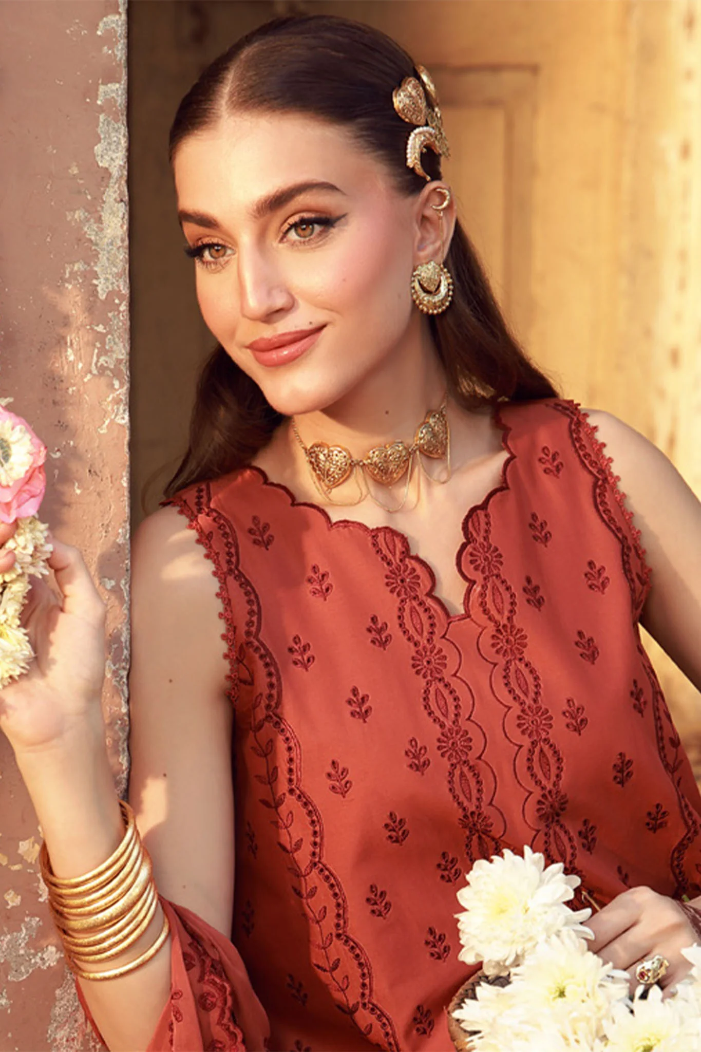 Sahar Unstitched 3 Piece Chikankari Festive Edit Suit-CK-26-V2-02 - Image 2