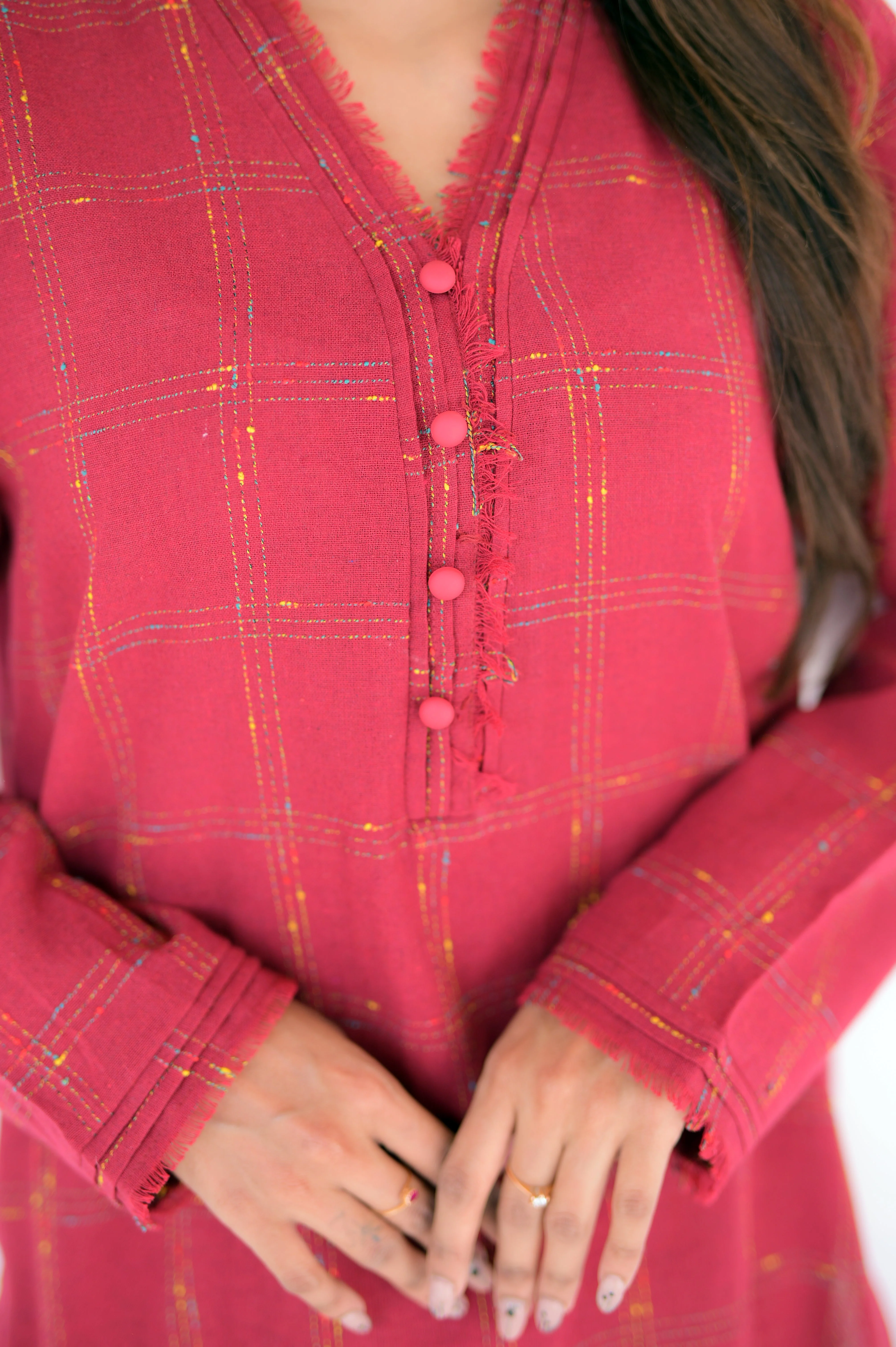 Tehzeeb Threads Winter Vol-1 Classic Checkered Set | Stitched - 2 Piece | Shirt & Trouser - Image 5