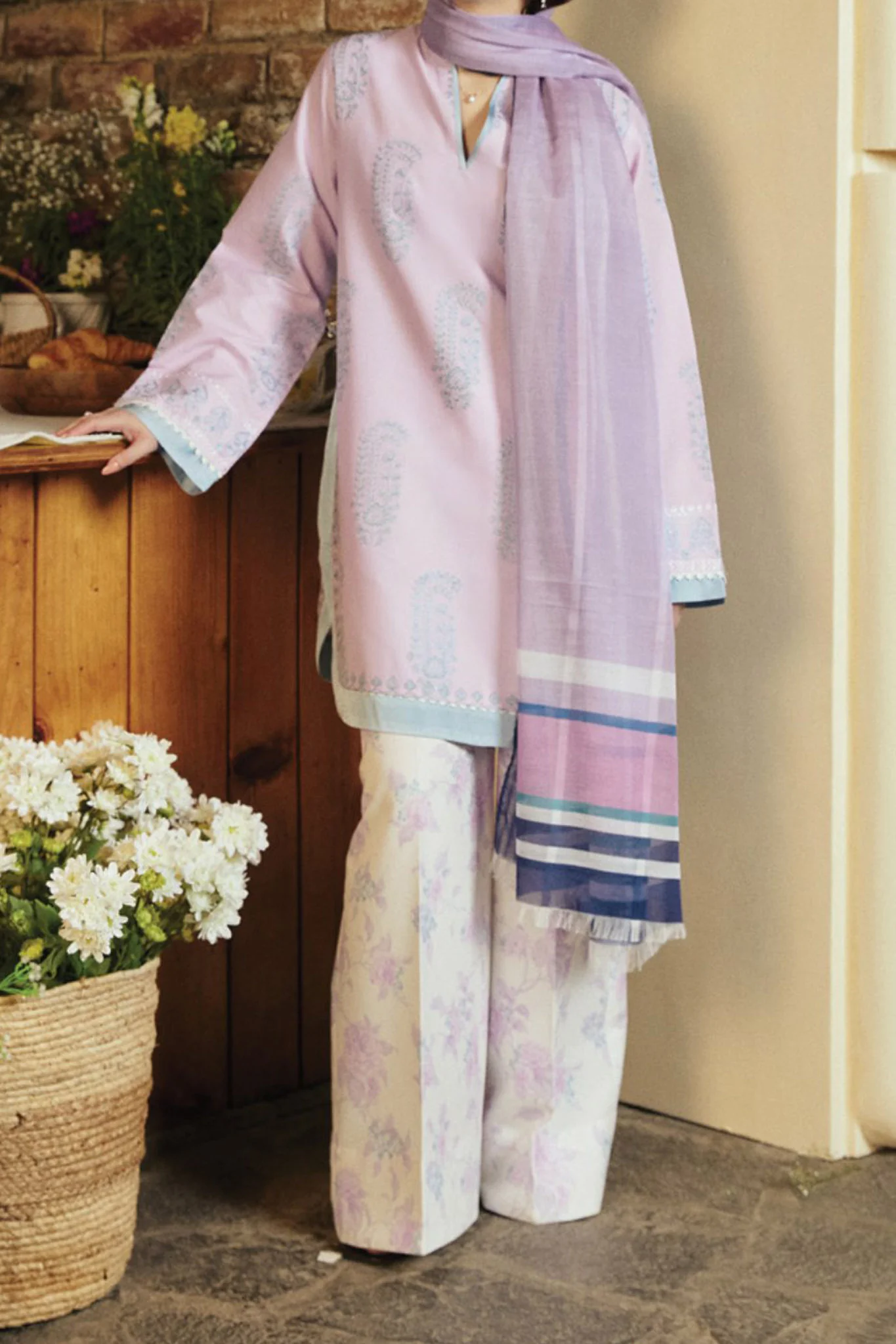 Coco By Zara Shah Jahan Unstitched 3 Piece Emb Lawn Vol-02 Suit-D-04-B-Diara