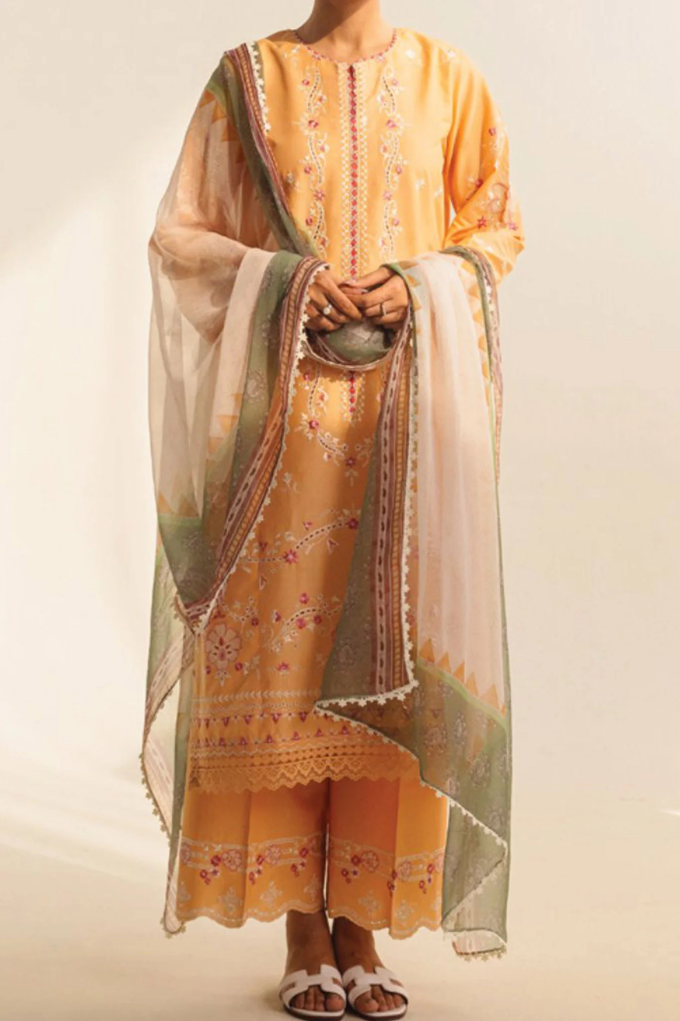 Coco By Zara Shah Jahan Unstitched 3 Piece Emb Lawn Vol-02 Suit-D-08-B-Mira