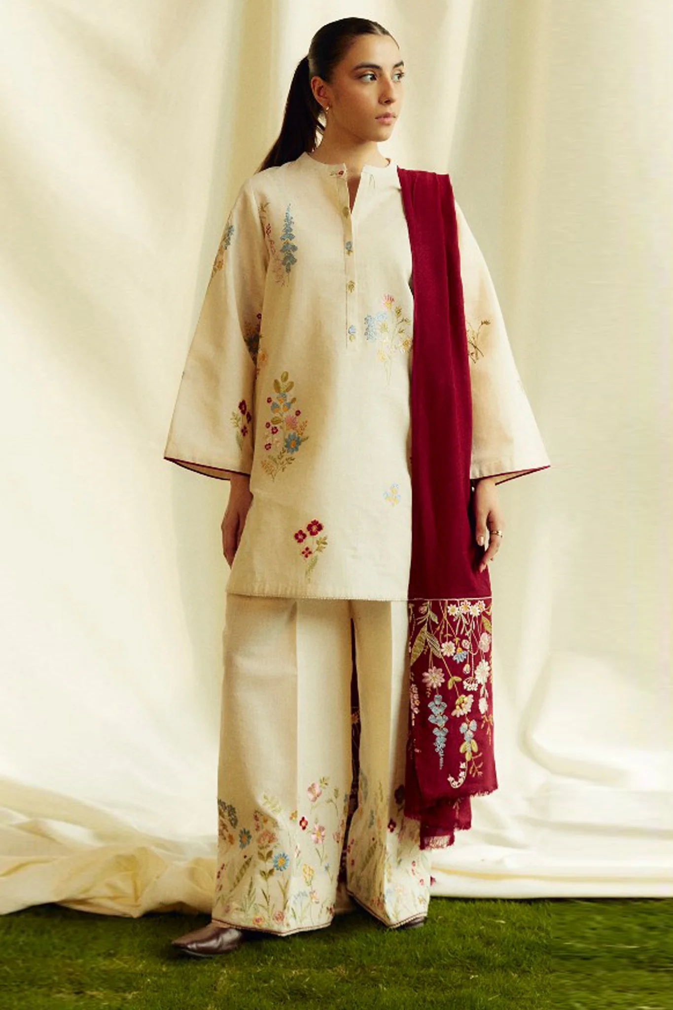 Coco By Zara Shah Jahan Unstitched 3 Piece Winter Suit-D-02-B-Citrine