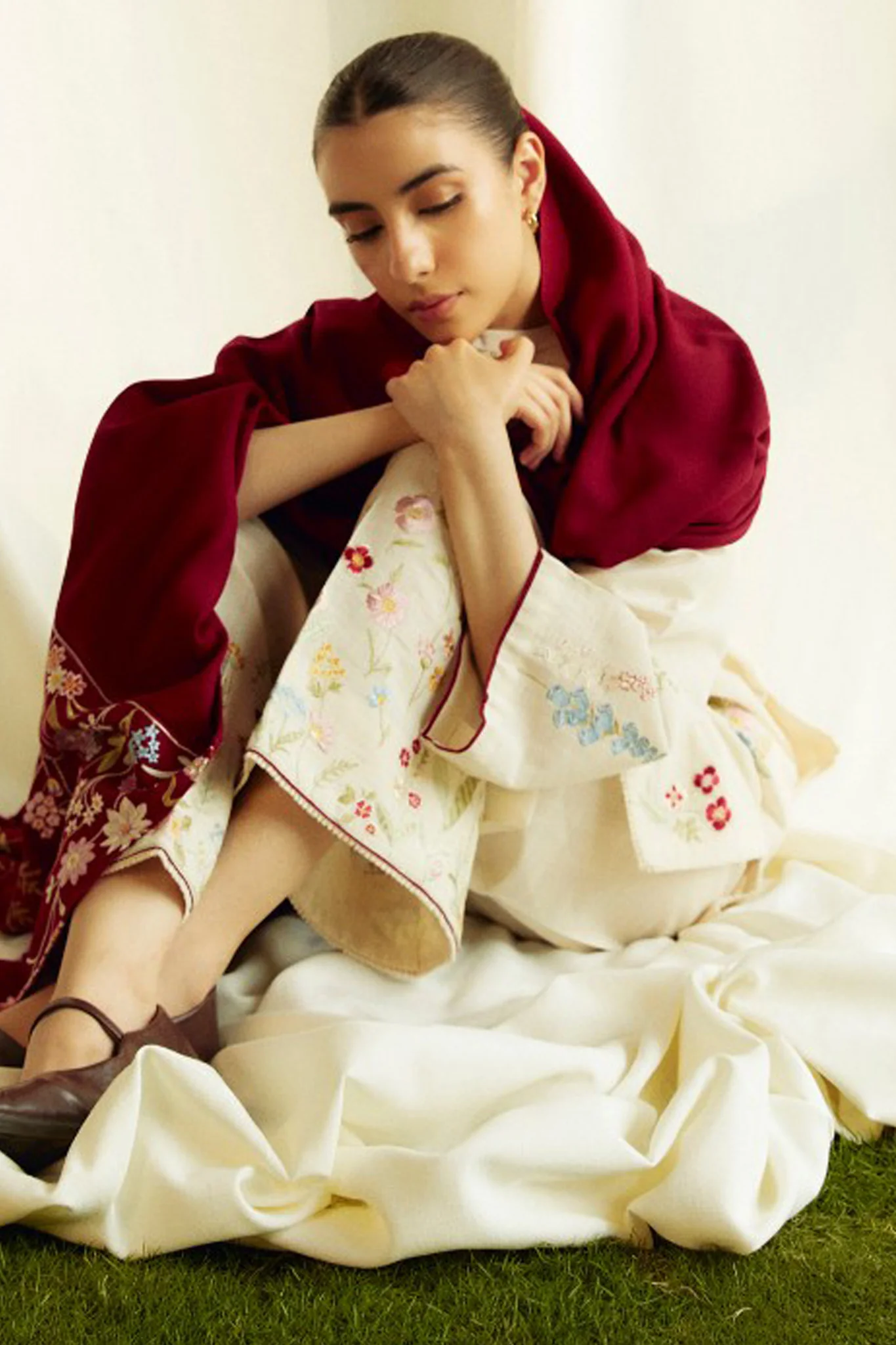 Coco By Zara Shah Jahan Unstitched 3 Piece Winter Suit-D-02-B-Citrine - Image 2