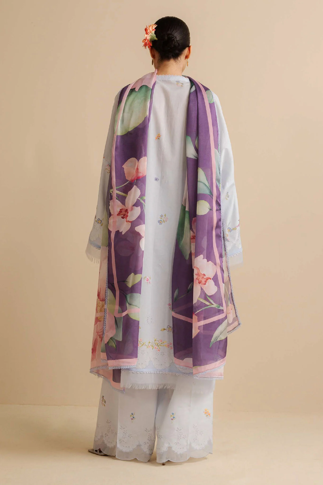 CoCo Prints By Zara Shah Jahan Unstitched 3 Piece Lawn Drop Two Suit-03-A-Aria - Image 3