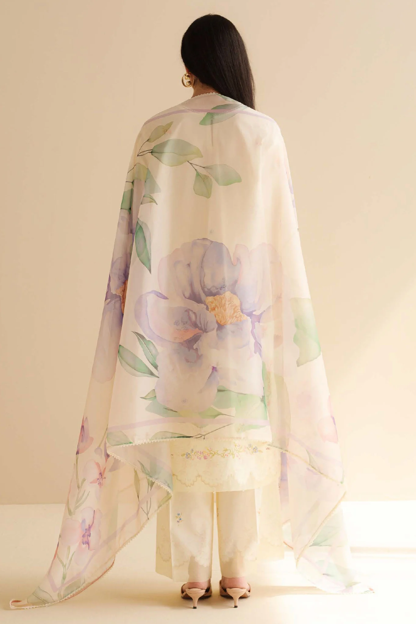 CoCo Prints By Zara Shah Jahan Unstitched 3 Piece Lawn Drop Two Suit-03-B-Aria - Image 4