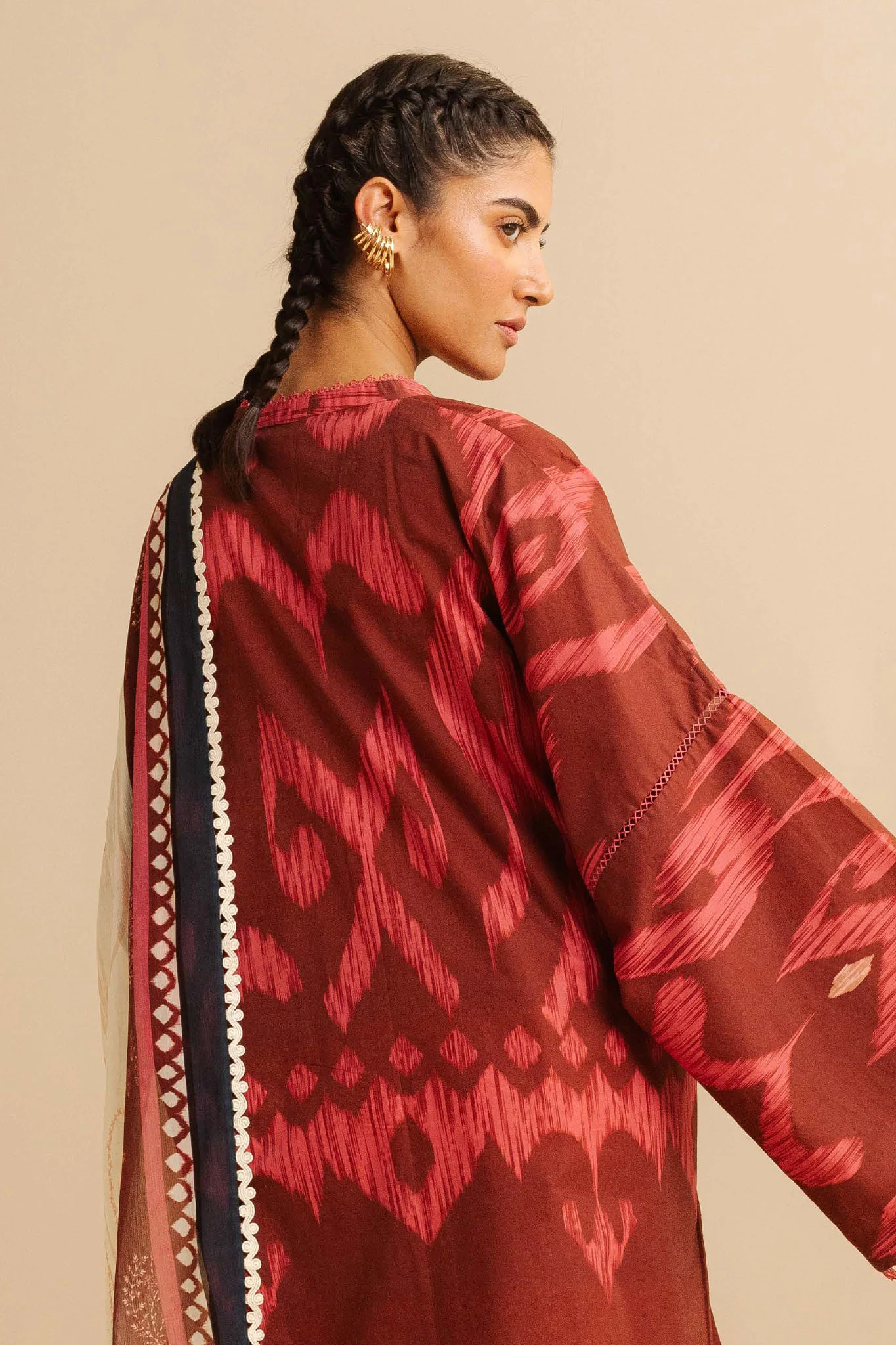 CoCo Prints By Zara Shah Jahan Unstitched 3 Piece Lawn Drop Two Suit-06-A-Sila - Image 3