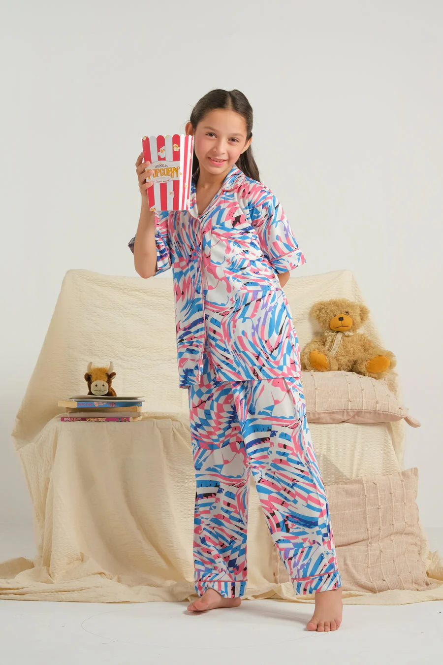 Sprinkles Stitched 2 Piece Winter Night Suit Kids Suit-Color Splash Dream - Night Suit - 2pcs - Image 4