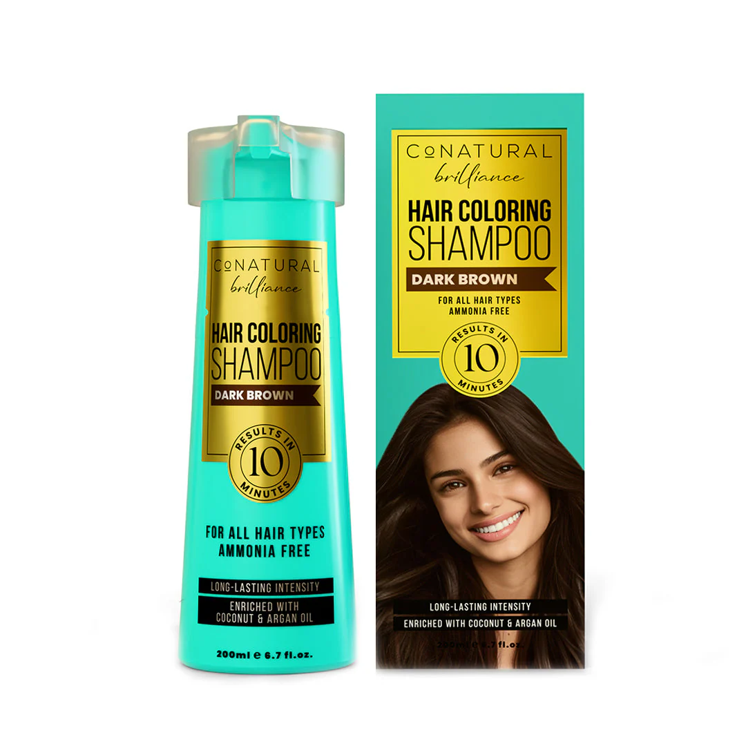 Conatural-Hair Coloring Shampoo Dark Brown - Image 4