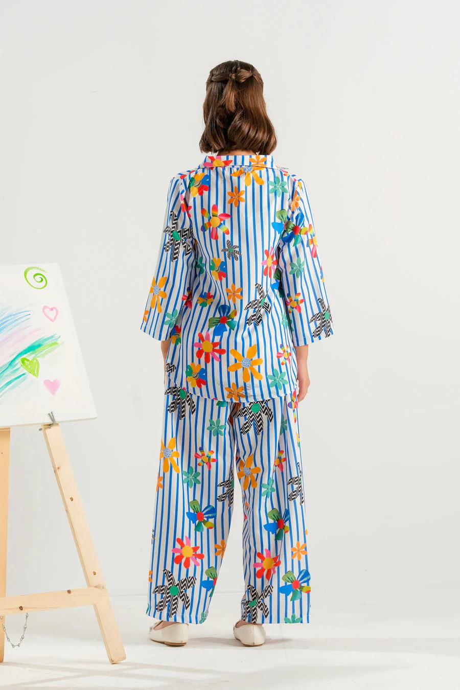 Sprinkles Stitched 2 Piece Summer Co Ord Sets Kids Suit-Confetti Carnival - 2pcs - Image 2