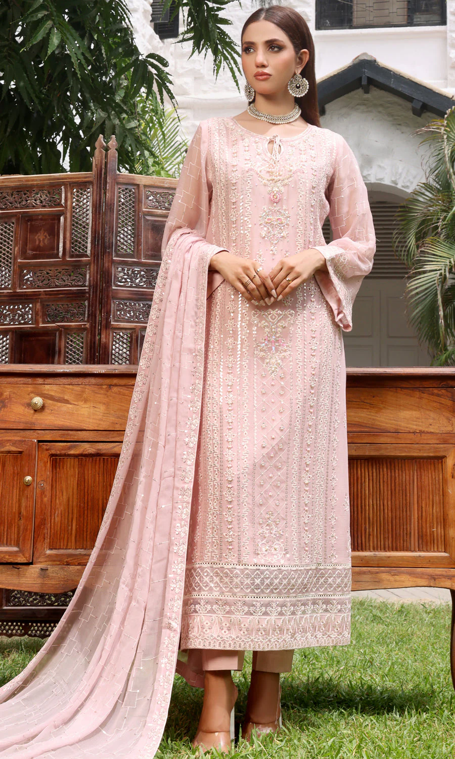 Shamooz Stitched 3 Piece Formals Suits-Coraline SEM-0703 - Image 2