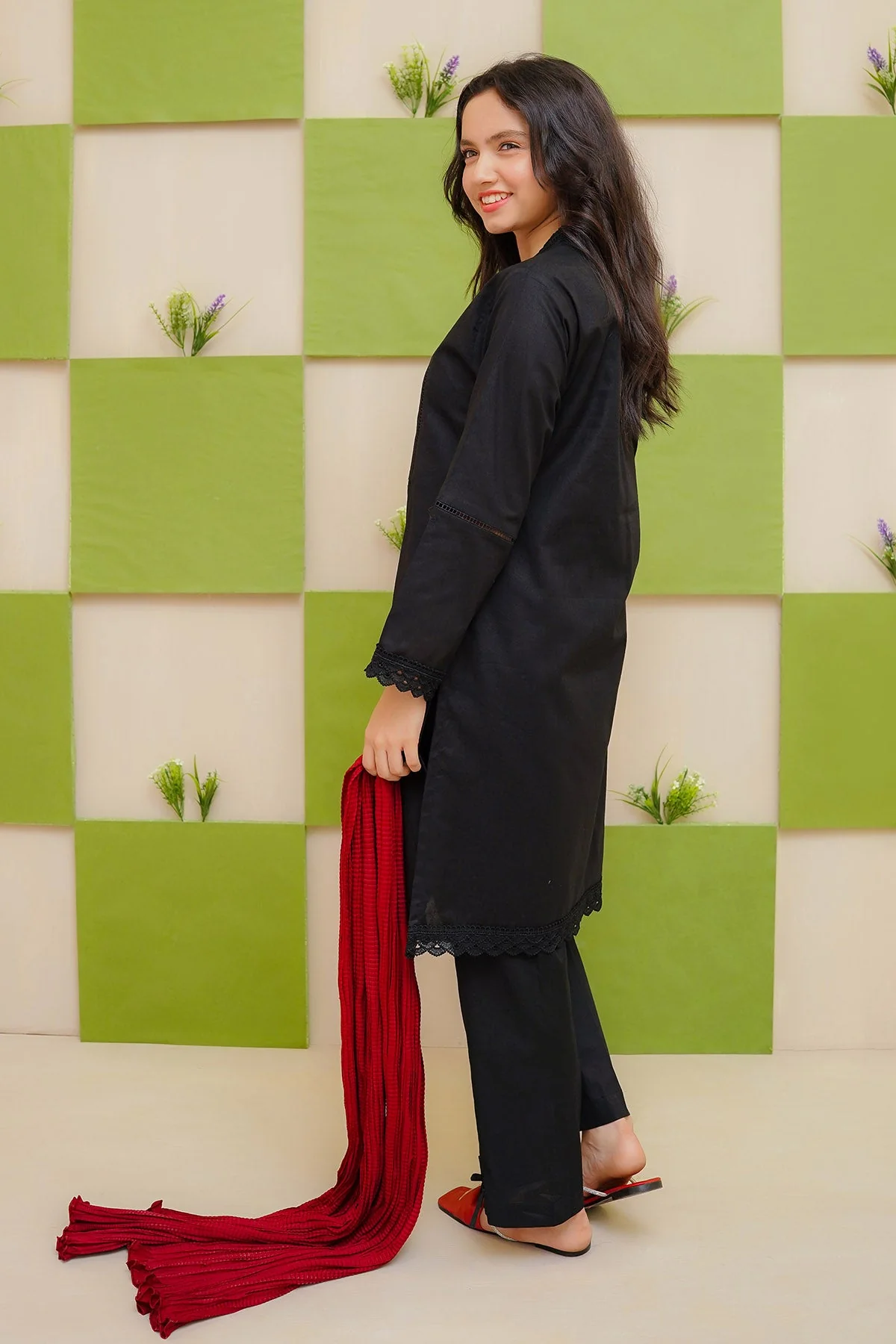 Ochre Clothing Cotton 3 Pc Suit - Image 5