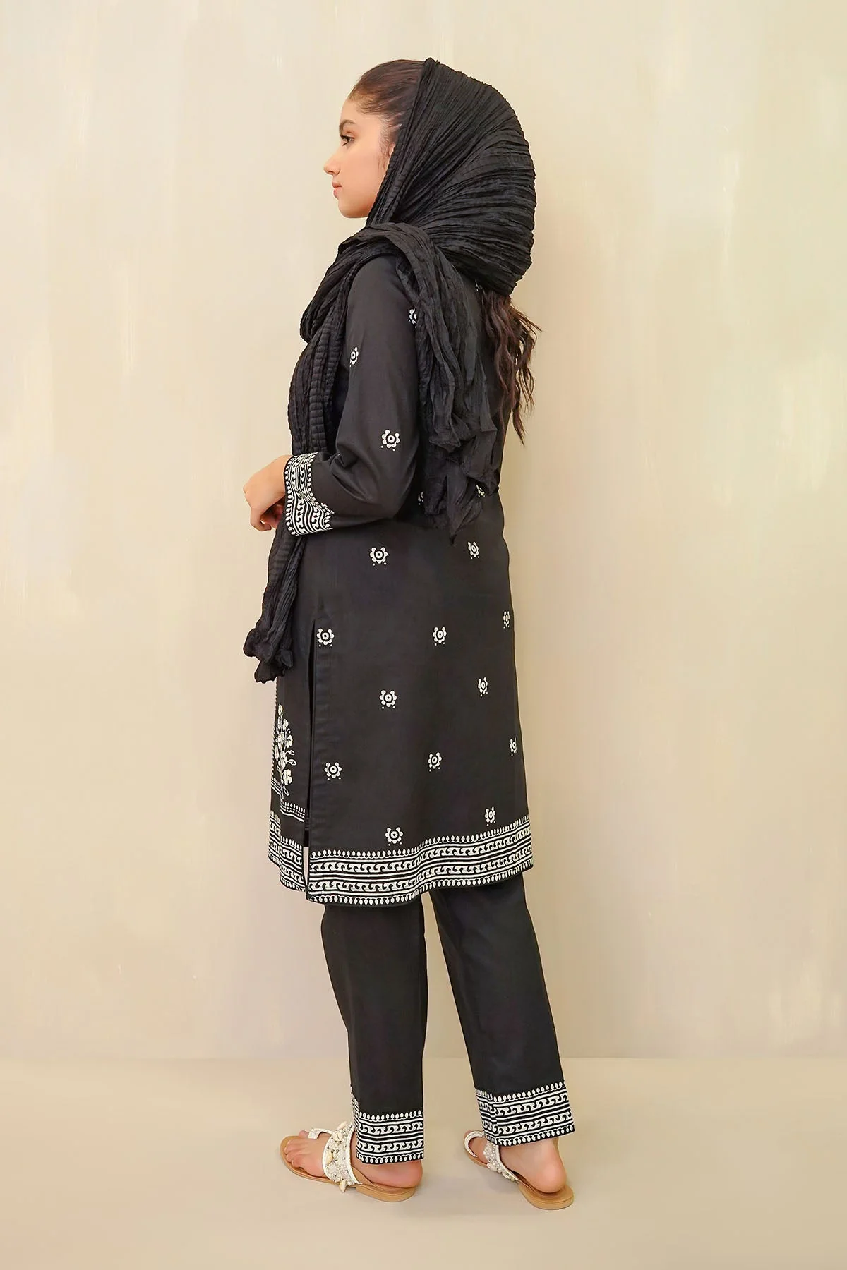 Ochre Clothing Cotton Block Printed 3 Pc Suit - Image 3