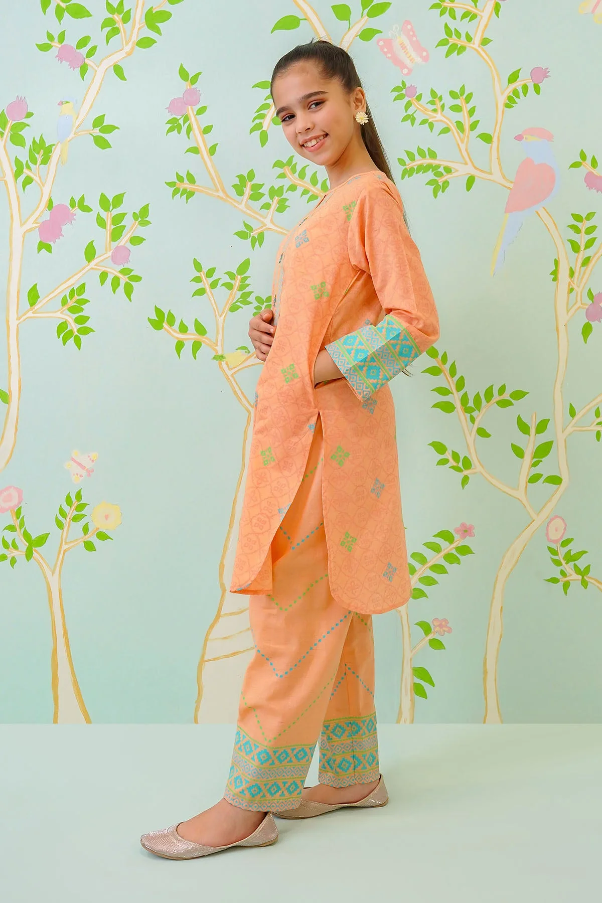 Ochre Clothing Cotton Chambray Printed Co-ords - Image 2