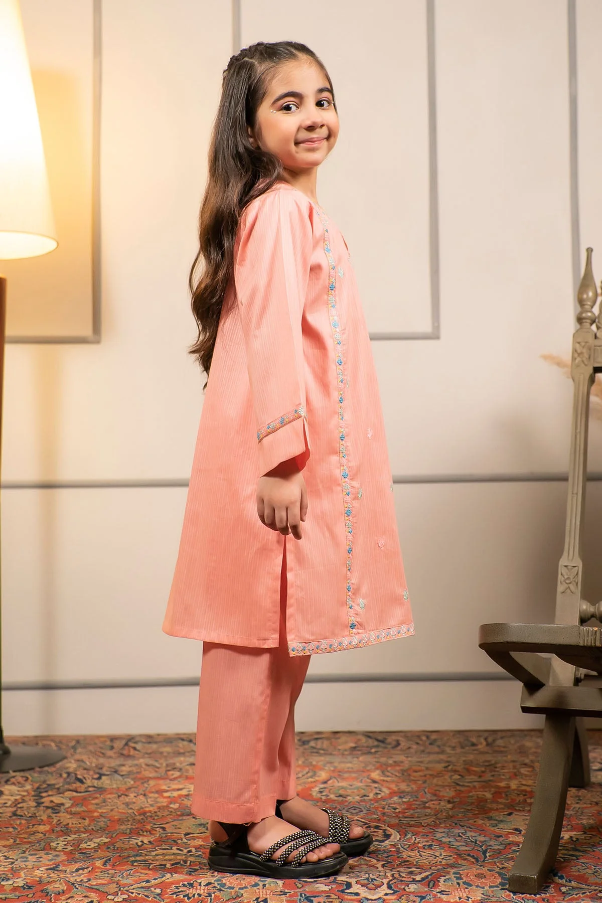 Ochre Clothing Cotton Embroidered 2 Pc Suit - Image 3