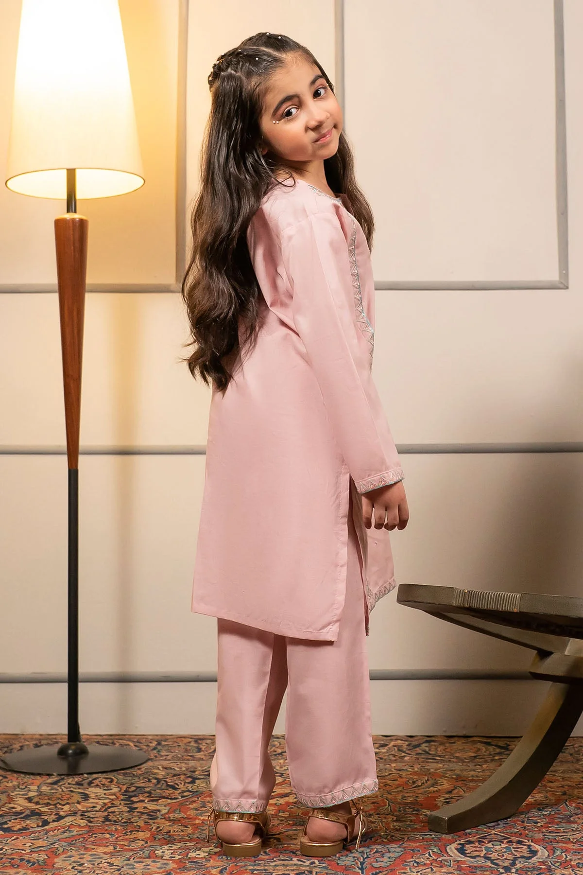 Ochre Clothing Cotton Embroidered 2 Pc Suit - Image 3