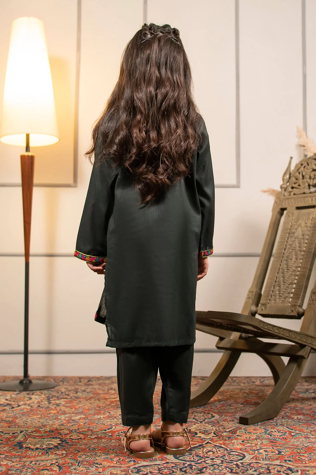 Ochre Clothing Cotton Embroidered 2 Pc Suit - Image 5