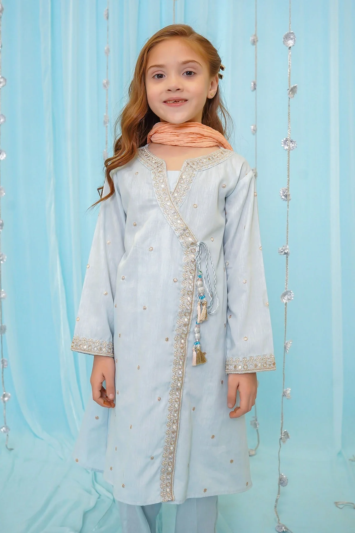 Ochre Clothing Cotton Embroidered 3 Pc Suit - Image 2