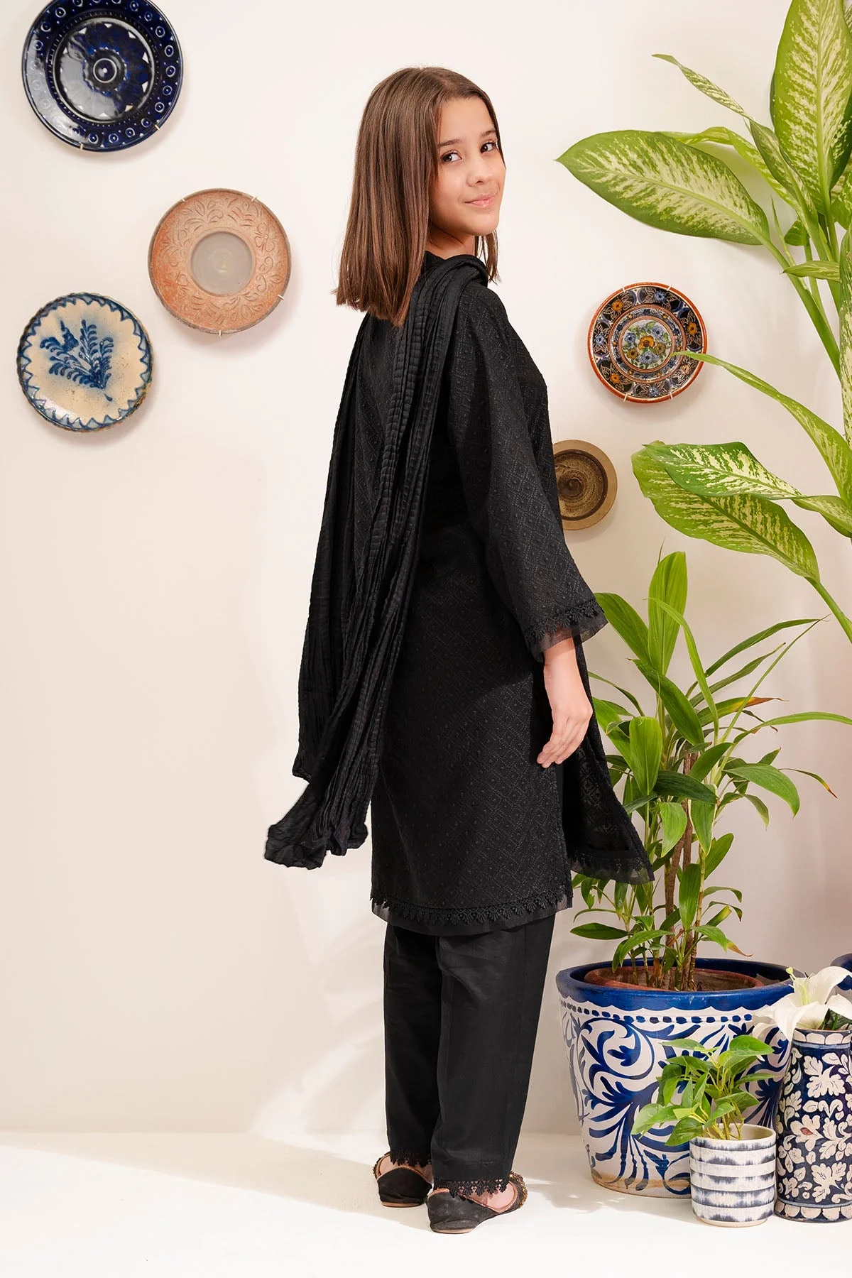 Ochre Clothing Cotton 3 Pc Suit - Image 5