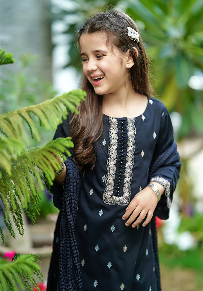 Ochre Clothing Cotton Embroidered 3 Pc Suit - Image 2