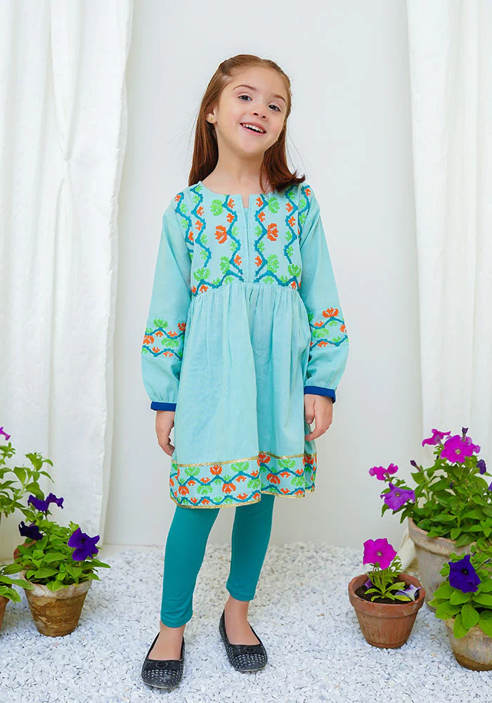 Ochre Clothing Cotton Embroidered Kurta
