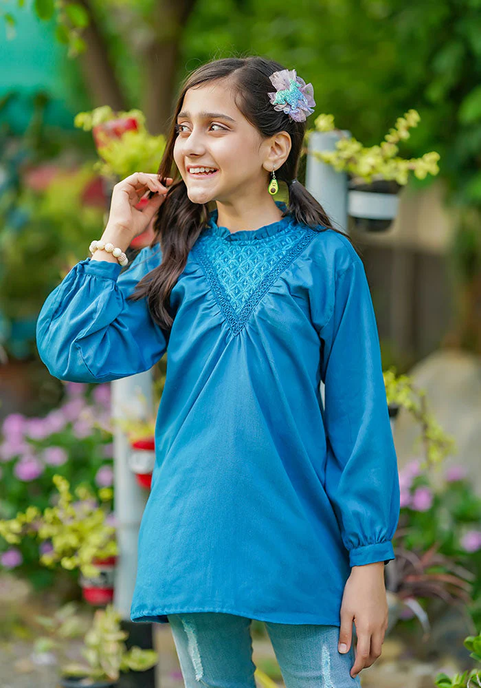 Ochre Clothing Cotton Embroidered Top