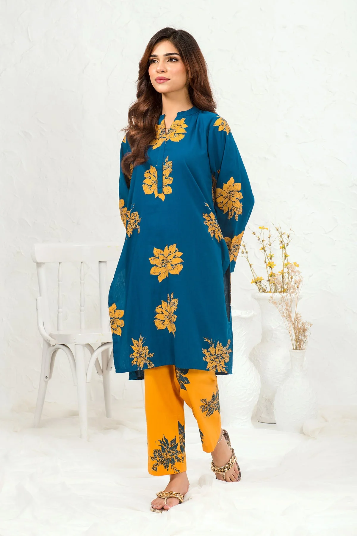 Ochre Clothing Cotton Printed 2 Pc Suit Suit-SOLP-04 - Image 4
