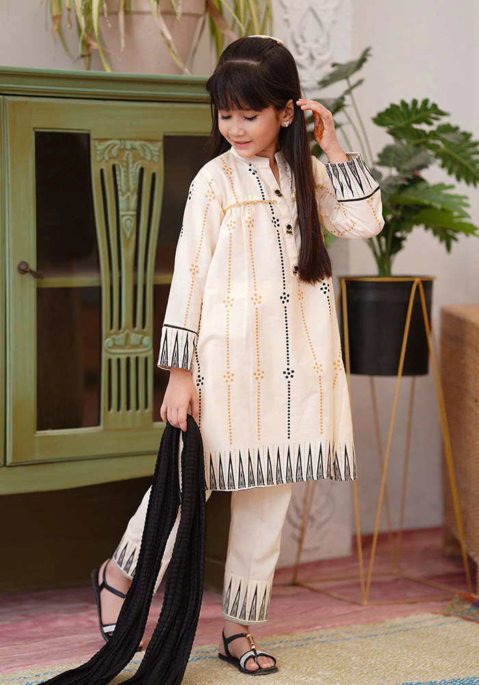 Ochre Clothing Cotton Printed 3 Pc Suit - Image 2