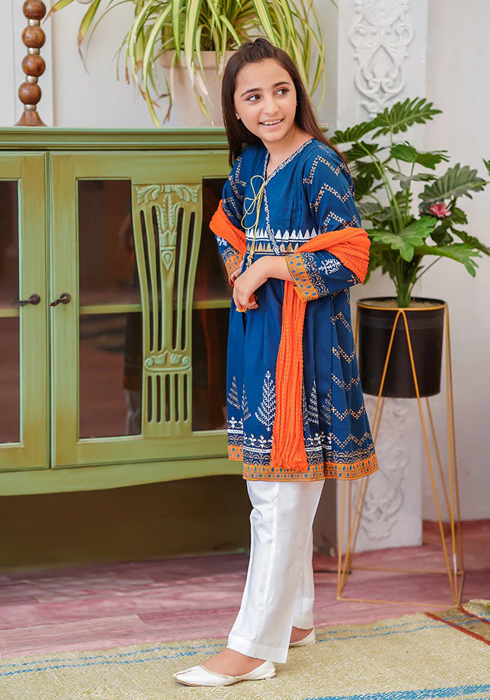Ochre Clothing Cotton Printed 3 Pc Suit - Image 4