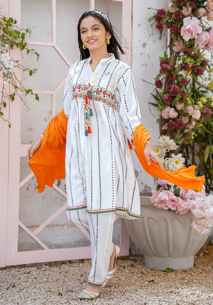 Ochre Clothing Cotton Printed 3 Pc Suit - Image 2