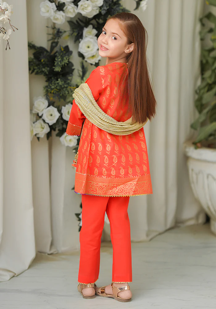 Ochre Clothing Cotton Printed 3 Pc Suit - Image 2