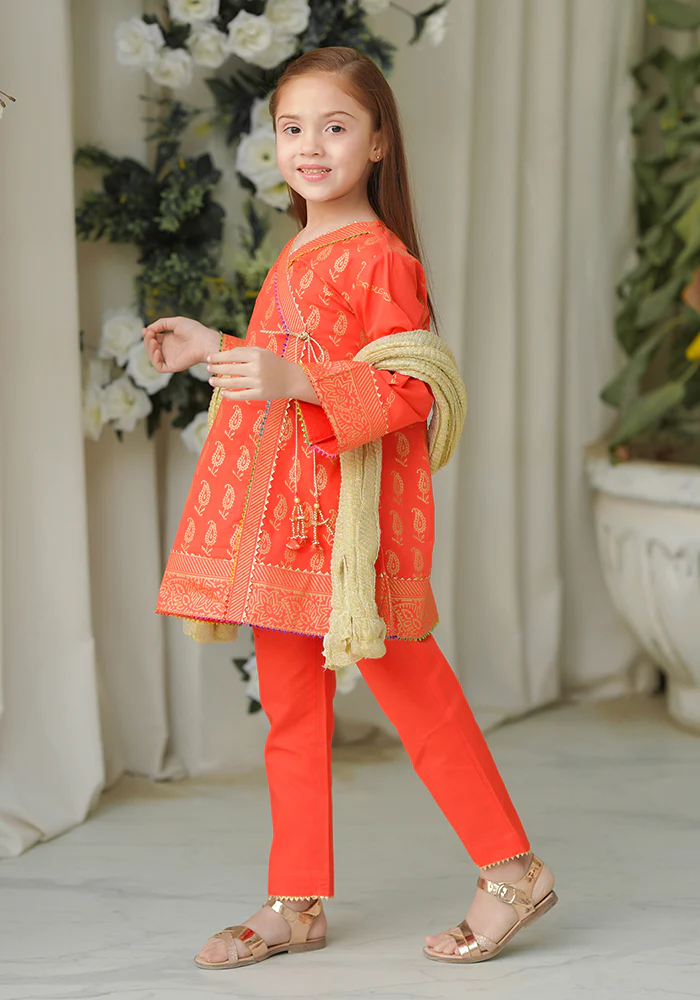 Ochre Clothing Cotton Printed 3 Pc Suit - Image 5