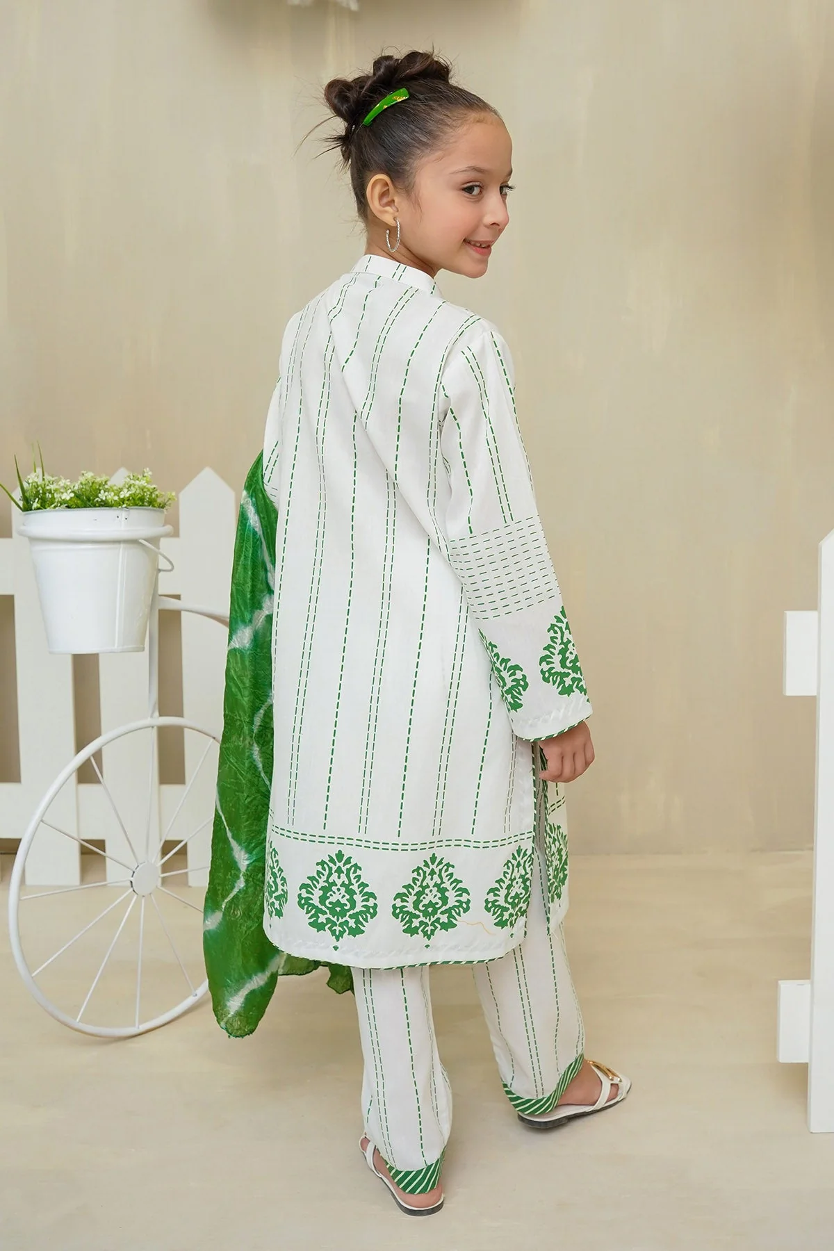 Ochre Clothing Cotton Printed 3 Pc Suit - Image 7