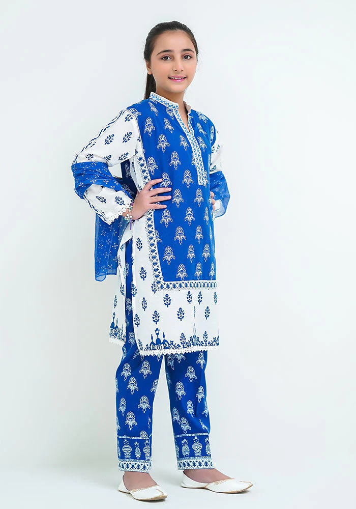 Ochre Clothing Cotton Printed 3 Pc Suit - Image 3