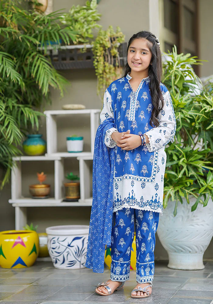 Ochre Clothing Cotton Printed 3 Pc Suit - Image 5