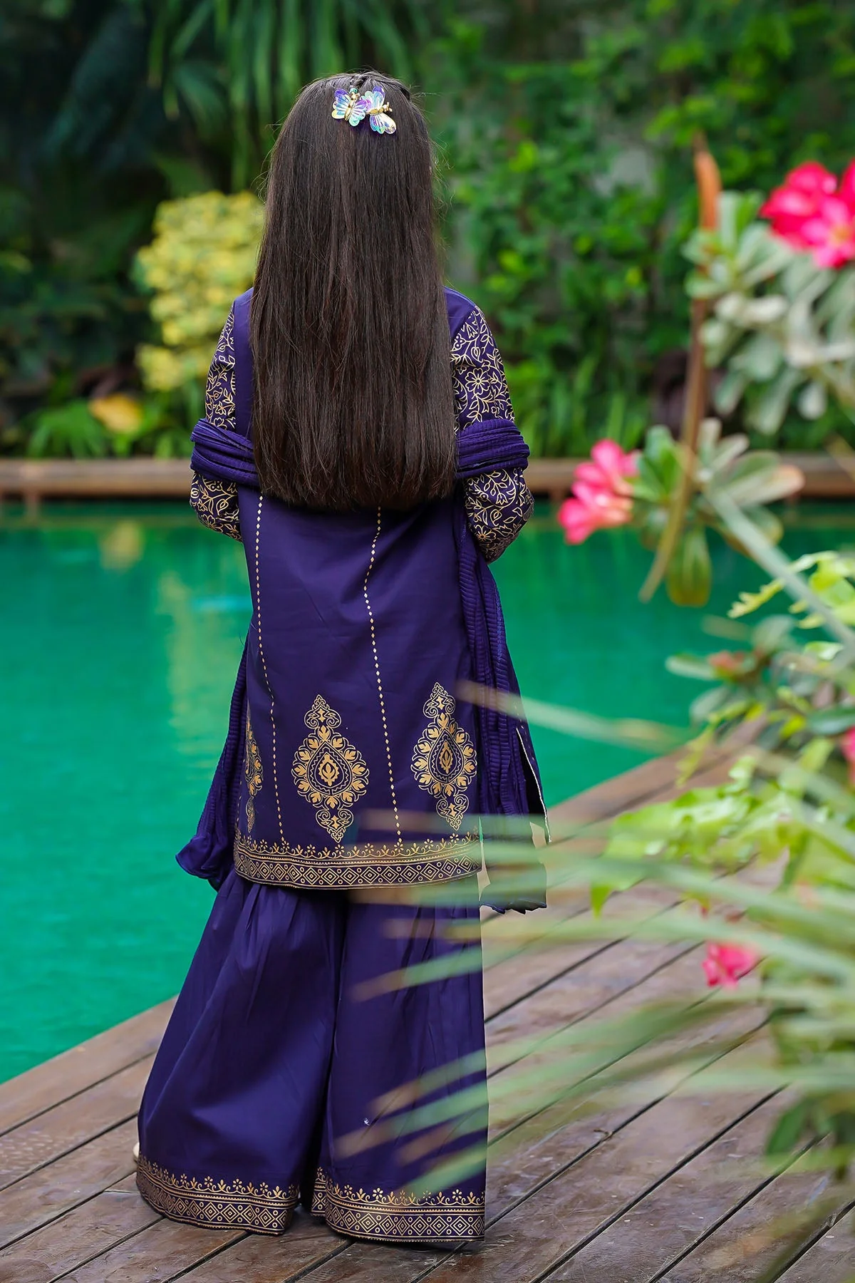 Ochre Clothing Cotton Printed 3 Pc Suit - Image 7