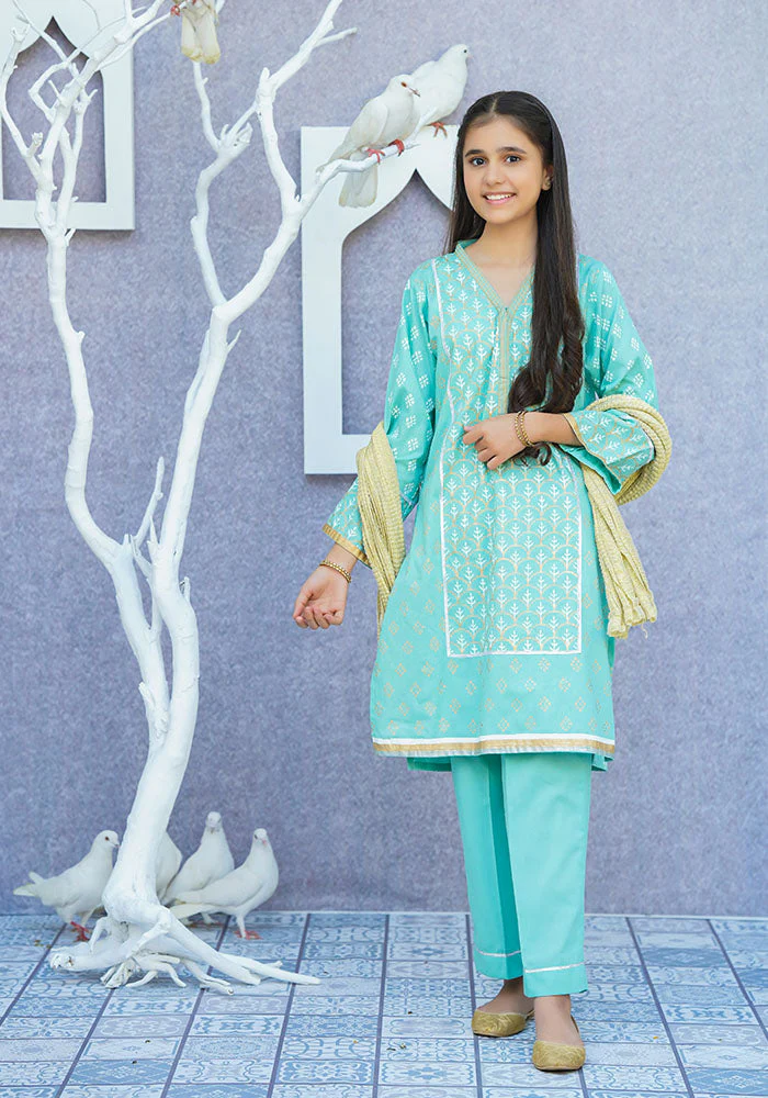 Ochre Clothing Cotton Printed 3 Pc Suit - Image 5