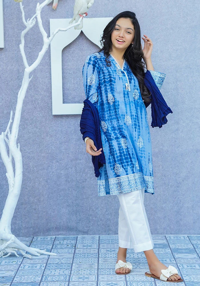 Ochre Clothing Cotton Printed 3 Pc Suit - Image 2