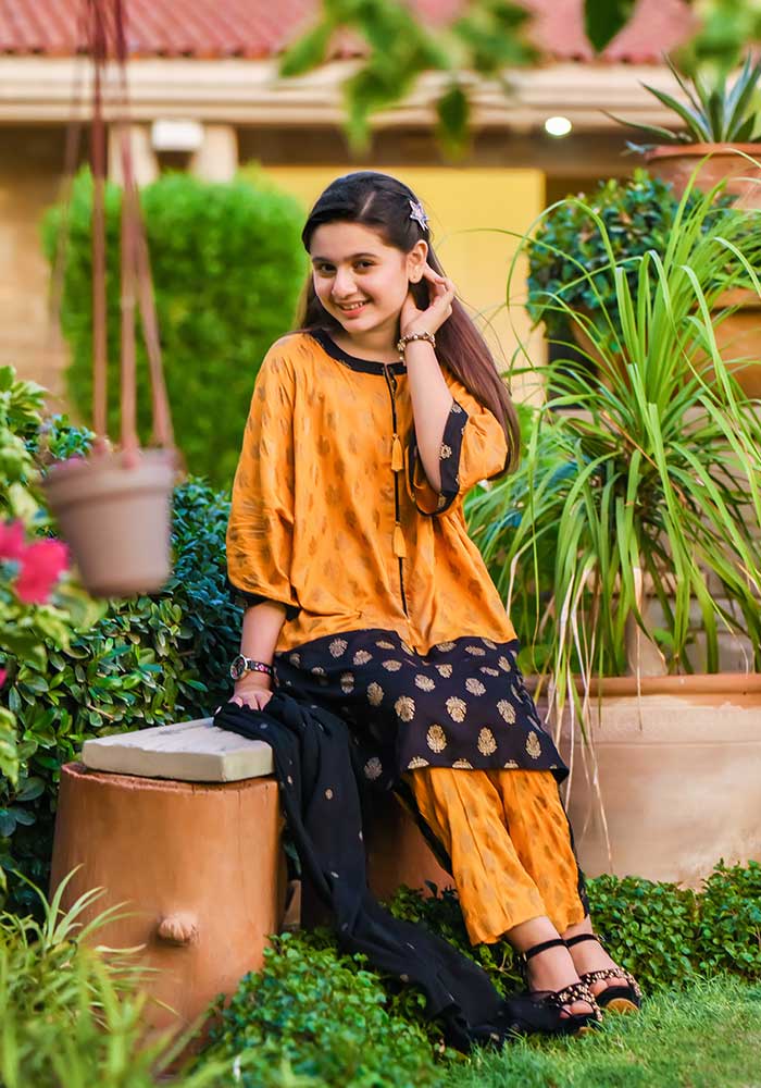 Ochre Clothing Cotton Printed 3 Pc Suit - Image 3