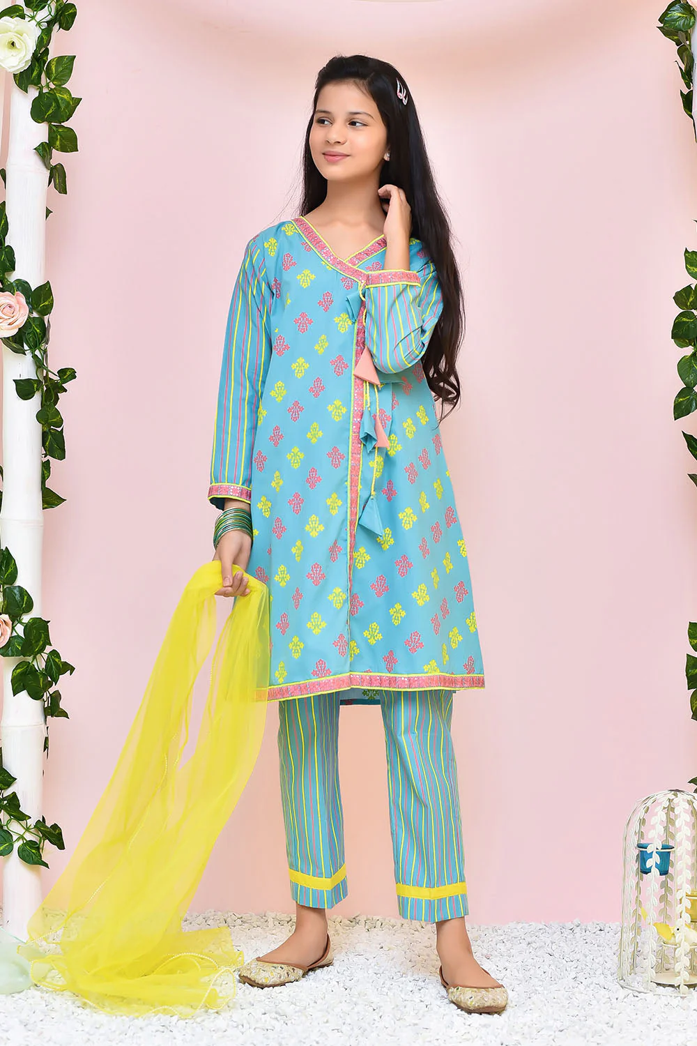Ochre Clothing Cotton Printed 3 Pc Suit