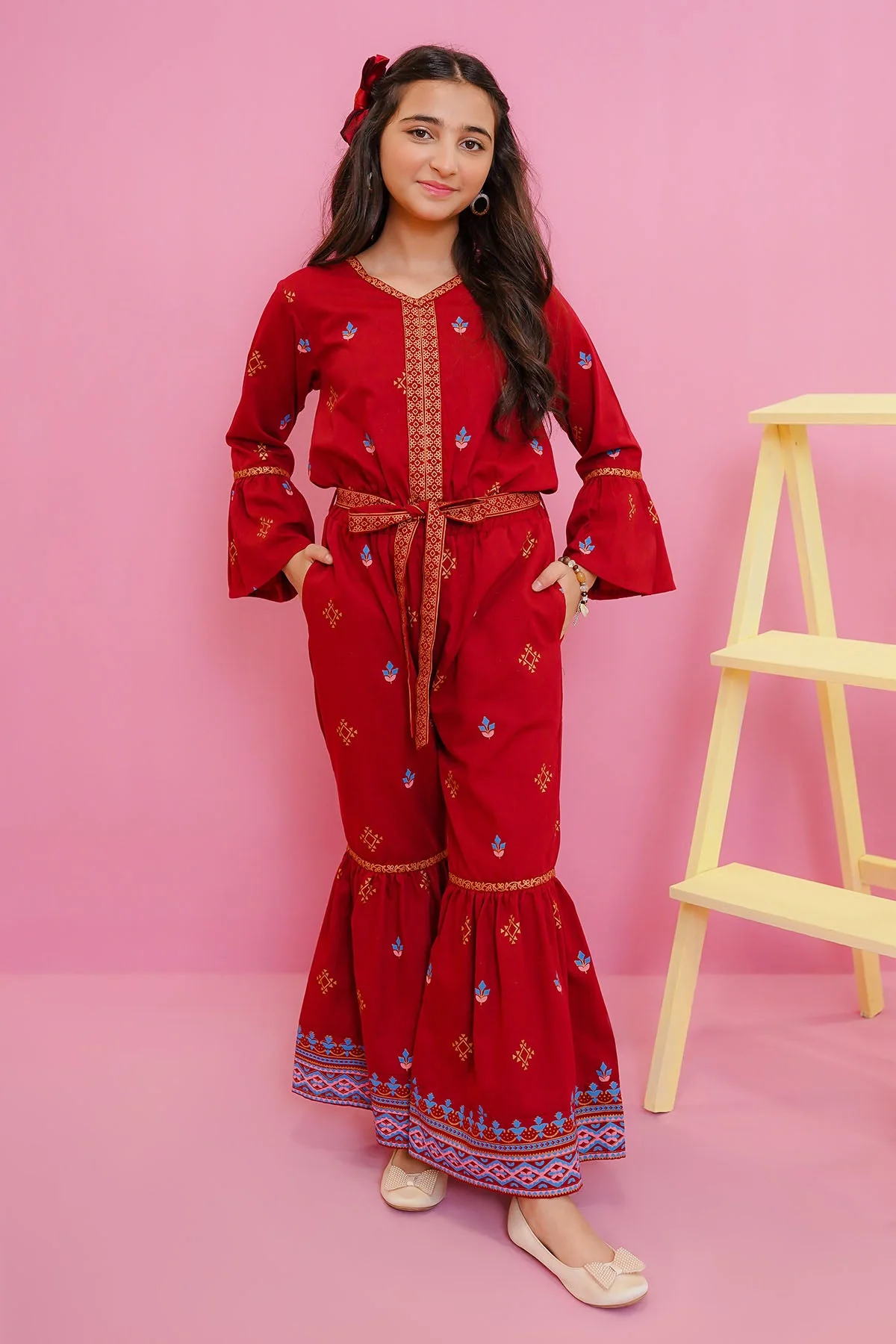 Ochre Clothing Cotton Printed Jumpsuit