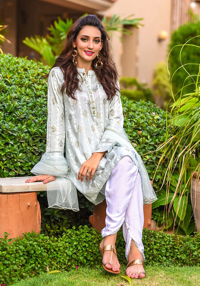 Ochre Clothing Cotton Silk 3 Pc Suit - Image 2