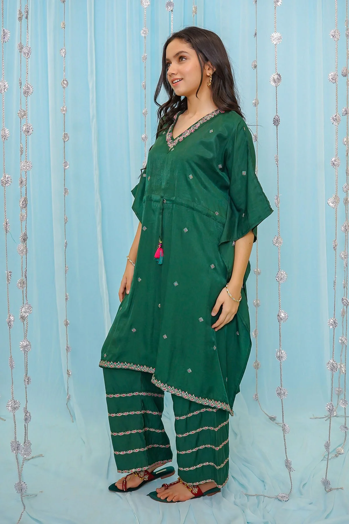 Ochre Clothing Cotton Viscose Embroidered 2 Pc Suit - Image 2
