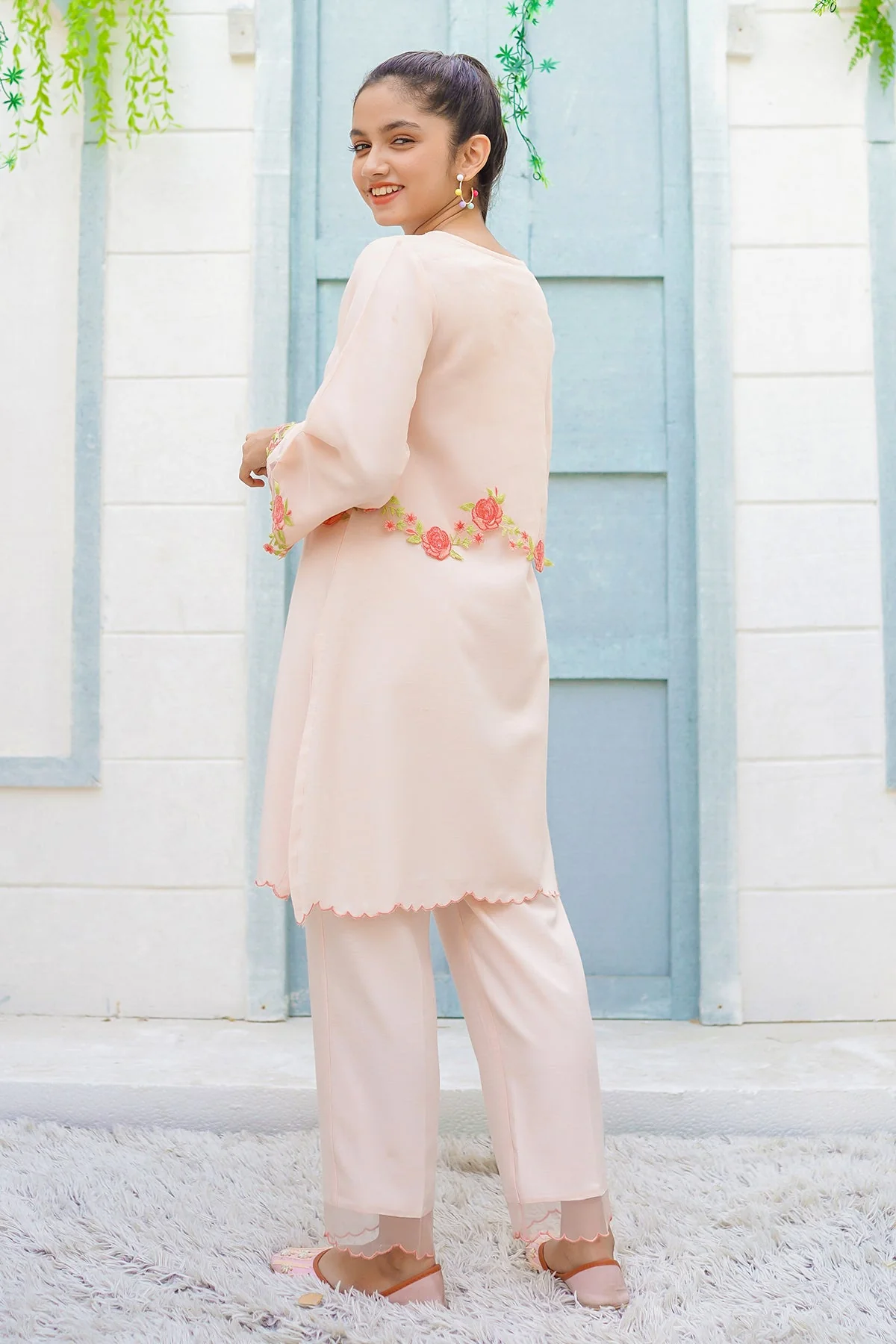 Ochre Clothing Cotton Viscose Embroidered 2 Pc Suit - Image 4