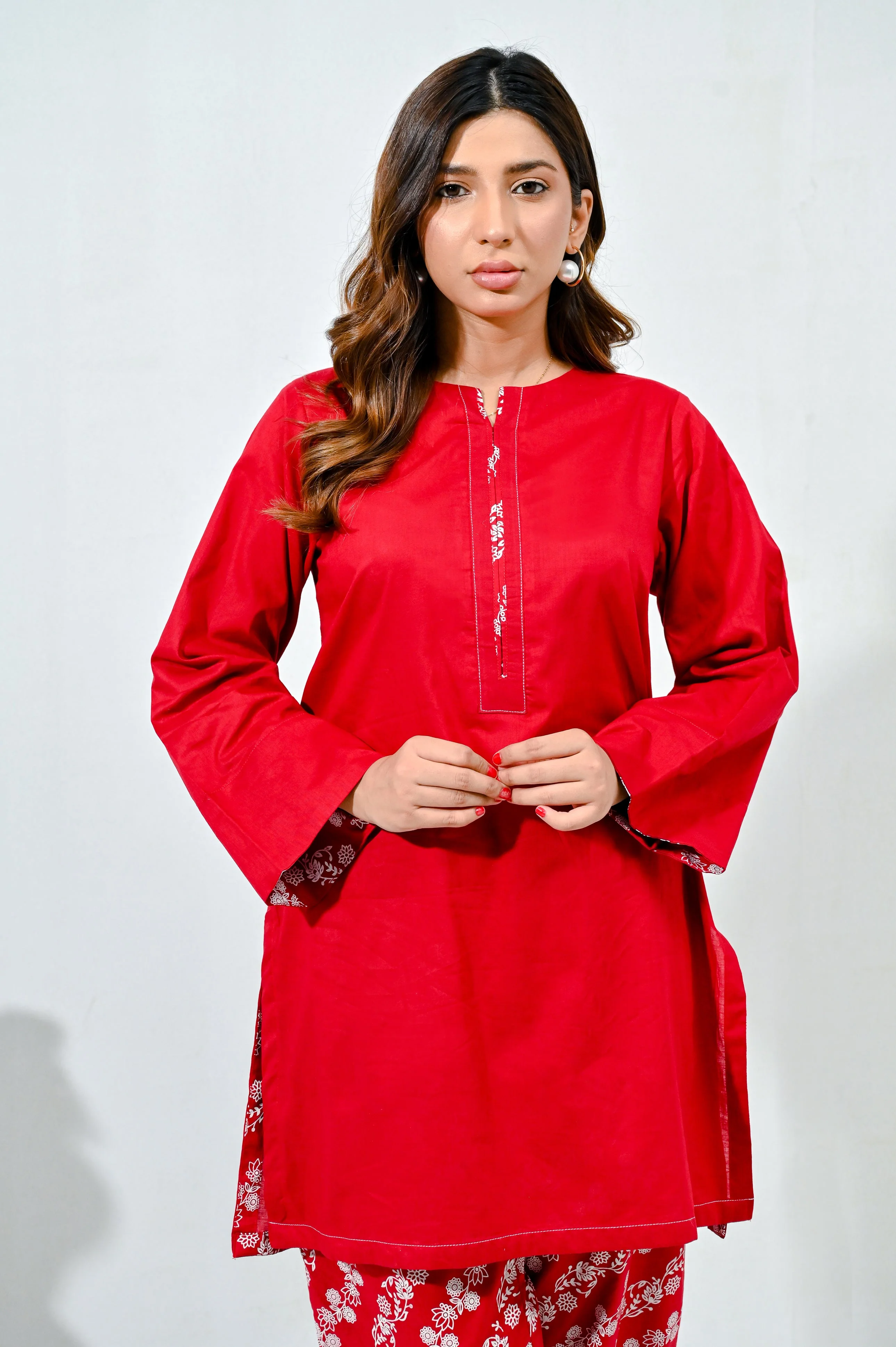 Print Power By Mashrib Stitched 2 Piece Summer Suit-Courage - 2pc - Image 5