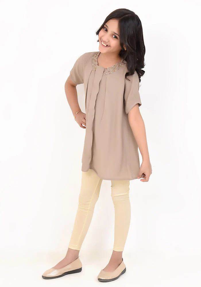 Ochre Clothing Crepe Hand Work Top - Image 2