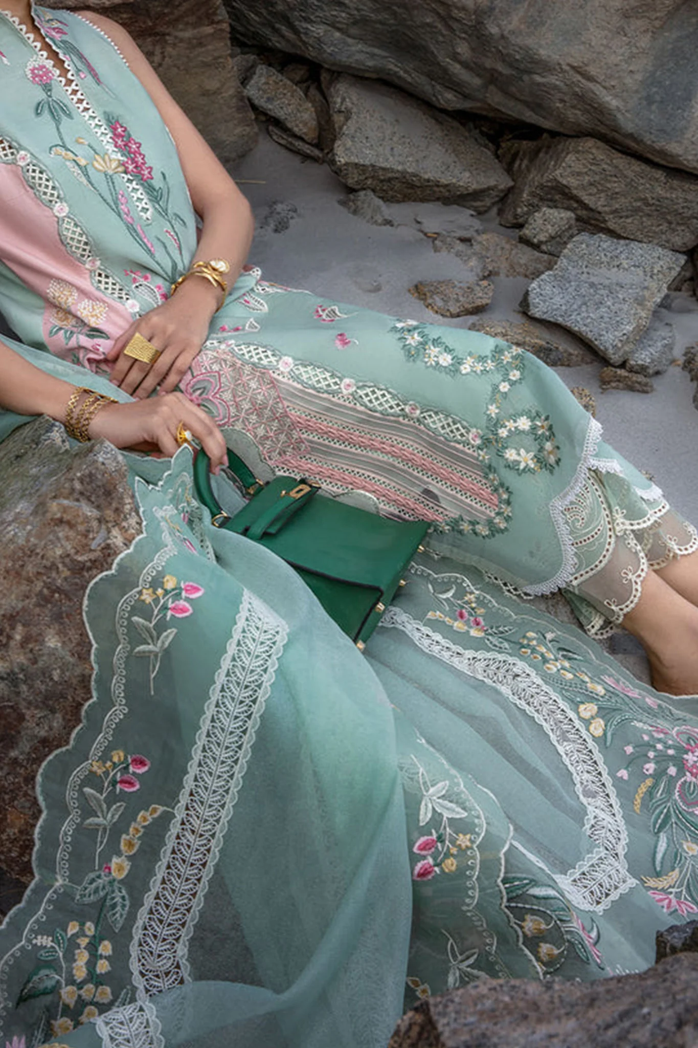 Crimson Unstitched 3 Piece Fancy Emb Lawn Suit-06-A-Sun Kissed - Image 3