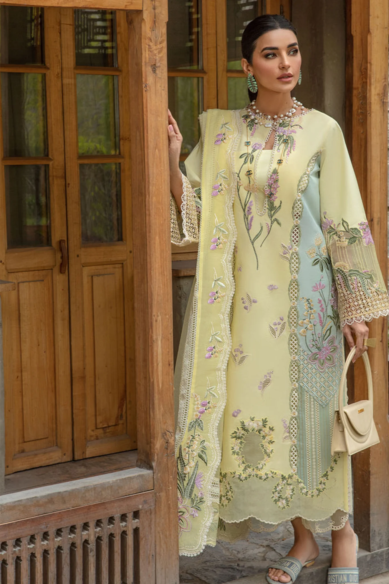 Crimson Unstitched 3 Piece Fancy Emb Lawn Suit-06-B-Sun Kissed